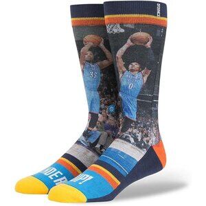 Stance Mens NBA OKC Thunder Basketball Crew Socks Durant Westbrook Size Medium